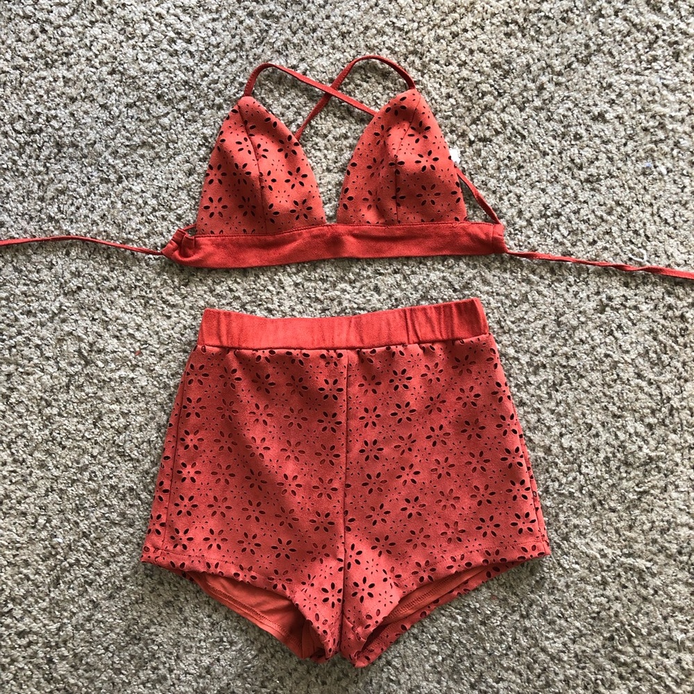 Suede Coachella Two Piece